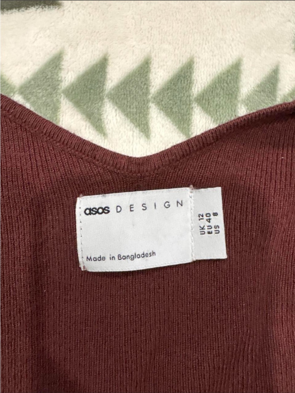 ASOS Ribbed Burgundy Cami Tank Top - Picture 3 of 4